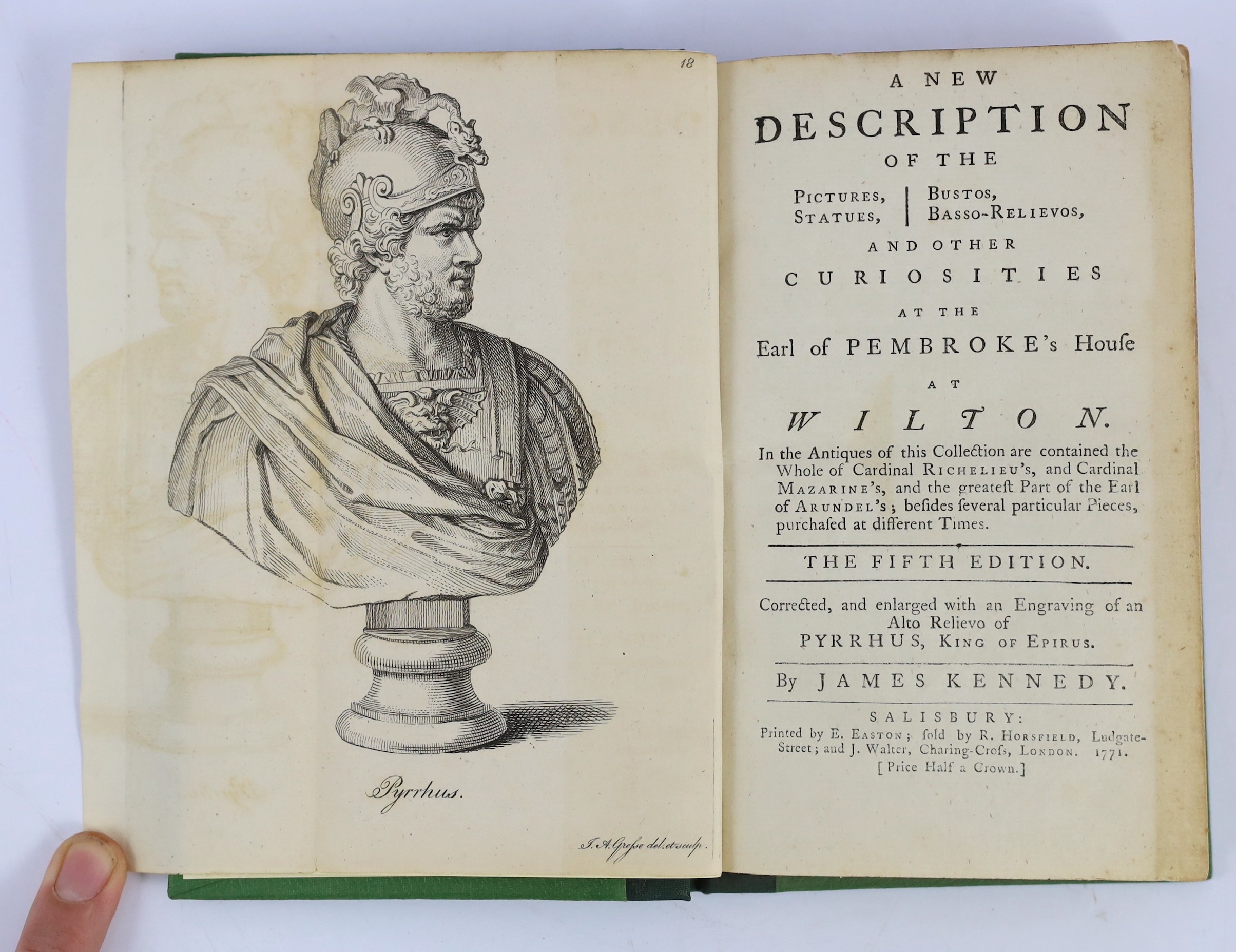 WILTS: Britton, John - An Historical Account of Corsham House, in Wiltshire; the Seat of Paul Cobb Methuen Esq. With a catalogue of his celebrated collection of pictures ... frontis. rebound cloth with printed label. 180